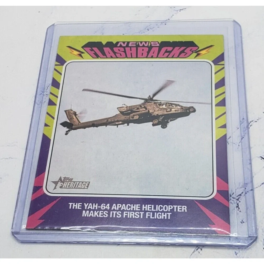 2024 Topps Heritage #NF-14 YAH-64 Apache News Flashbacks